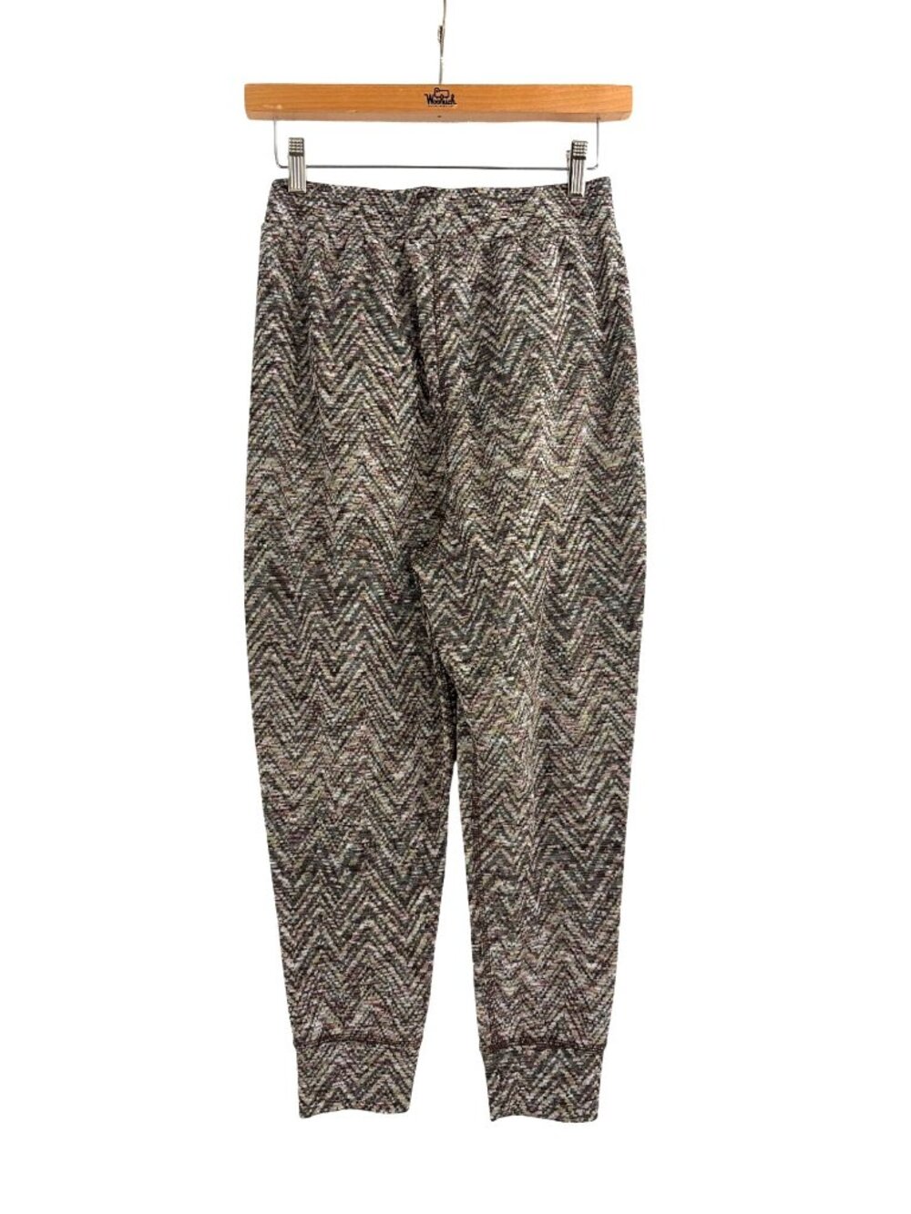 Free People Harlow Harem Knit Joggers Womens XS Marled Chevron Pleated Pull On - Picture 2 of 10